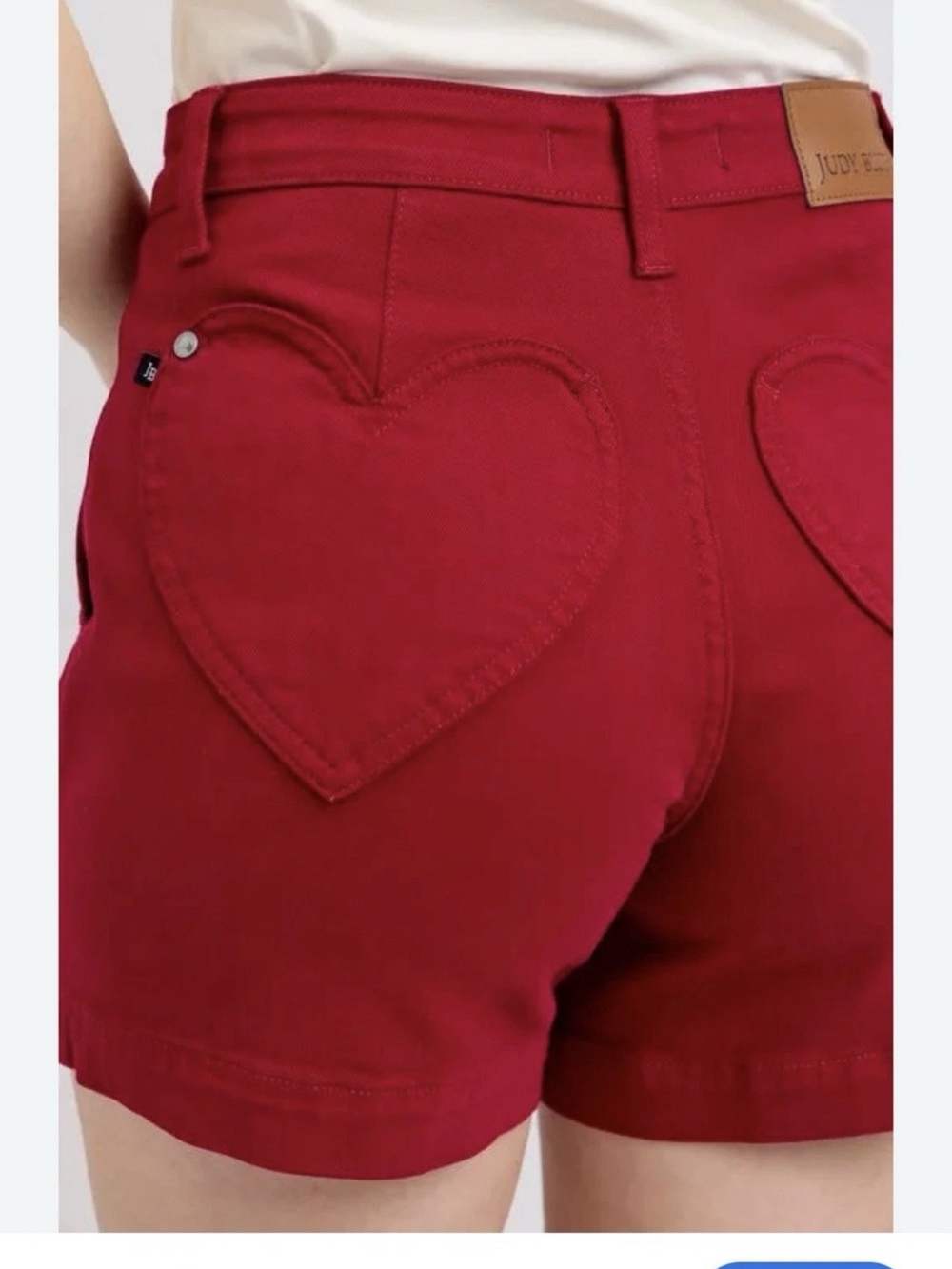 Judy Blue Red Heart Back Denim Shorts